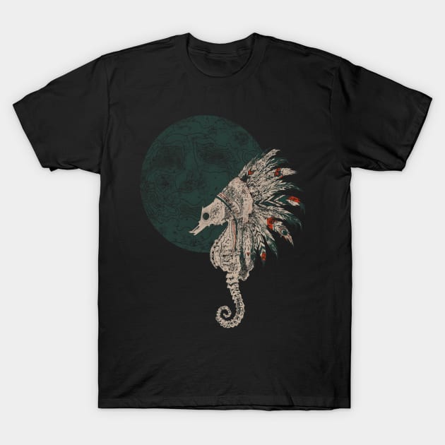 seahorse native night T-Shirt by somatosis